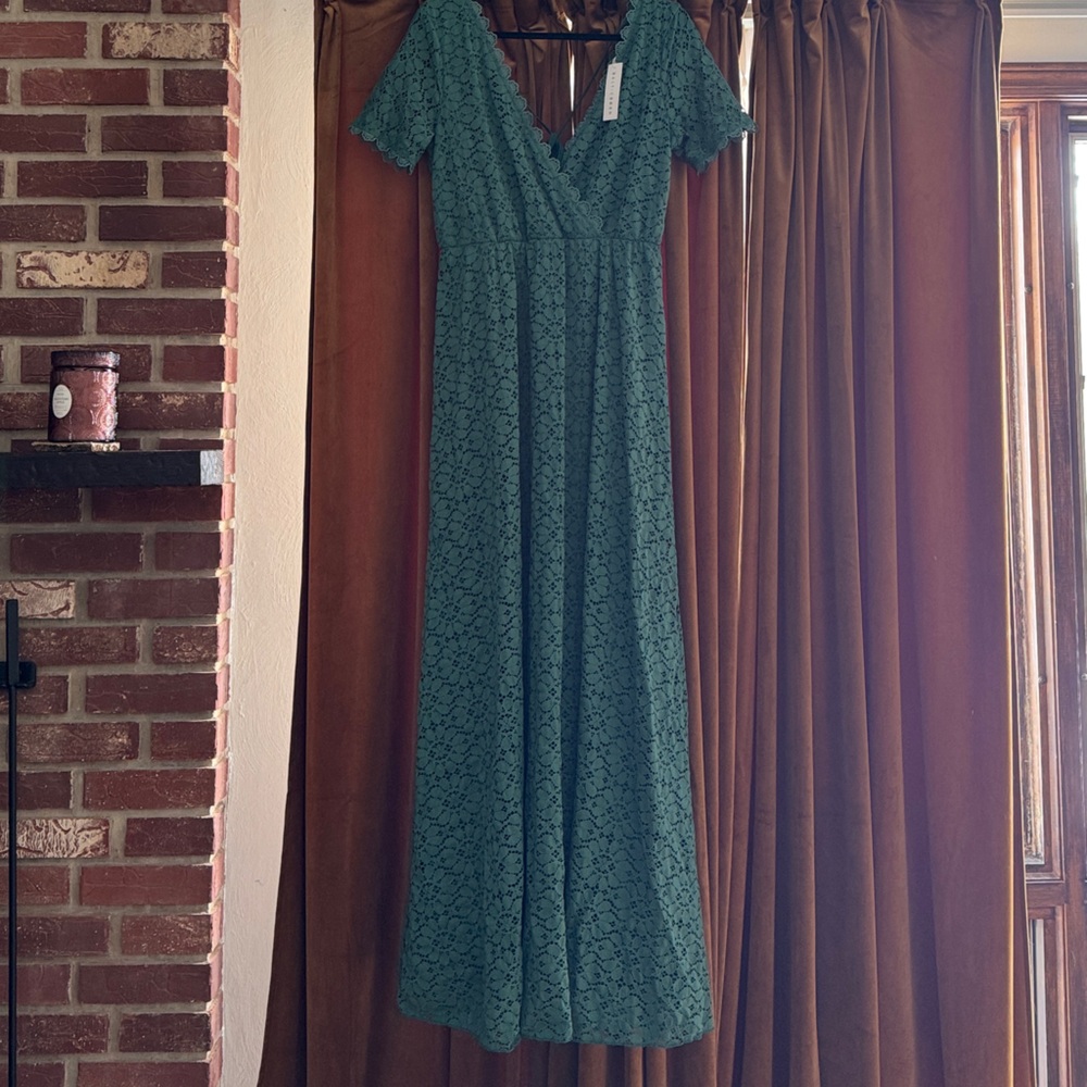 Baltic Born Green Lace Maxi Dress